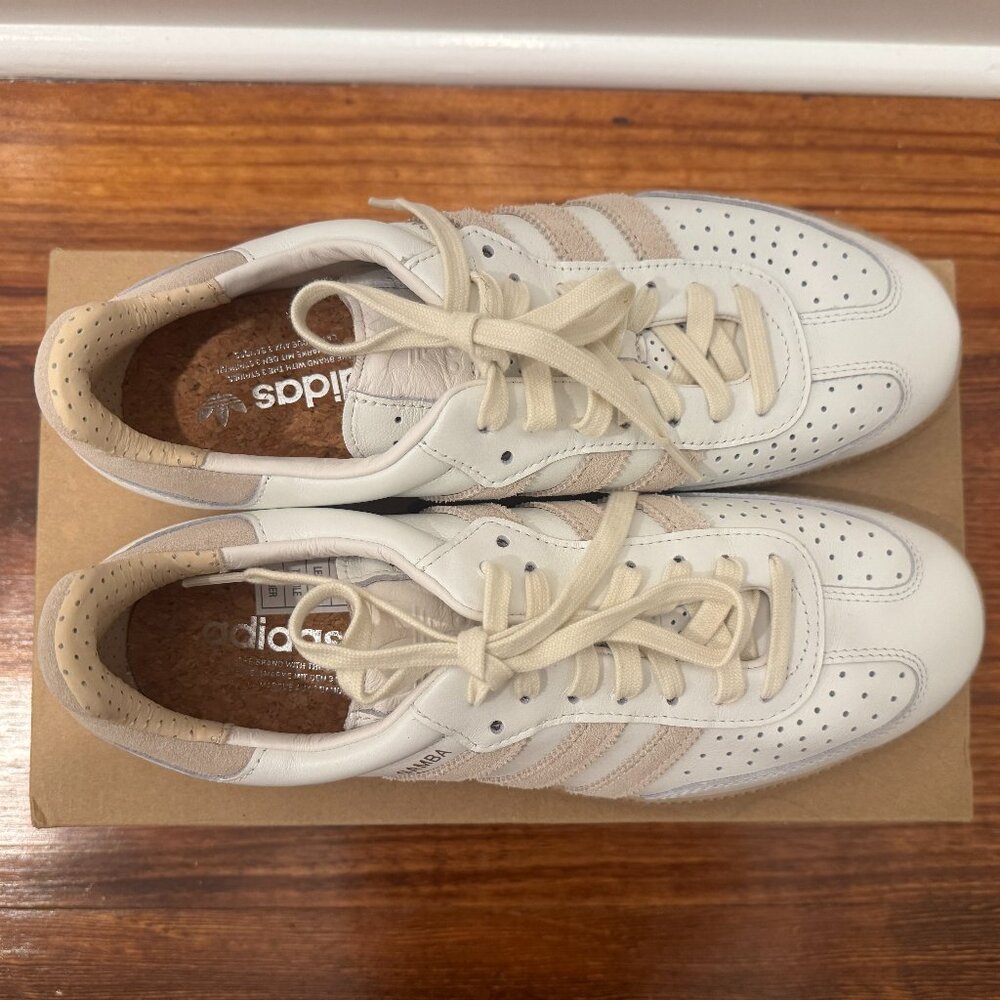Adidas Mens Samba OG "White Magic Beige Gum" IG1376 Sneakers, Size US Men-9 - Picture 4 of 7